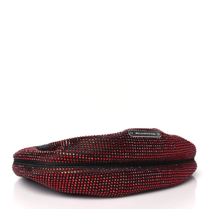 Alexander Wang Crystal Satin Mini Handle Crescent Bag Black Burnt Cherry 4 of 10