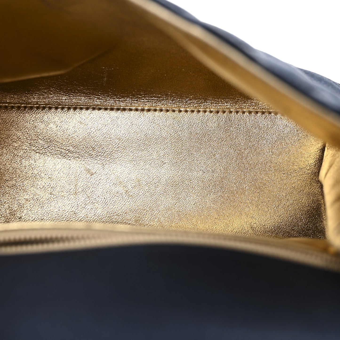 Satin Quilted Kelly Flap Bag Navy