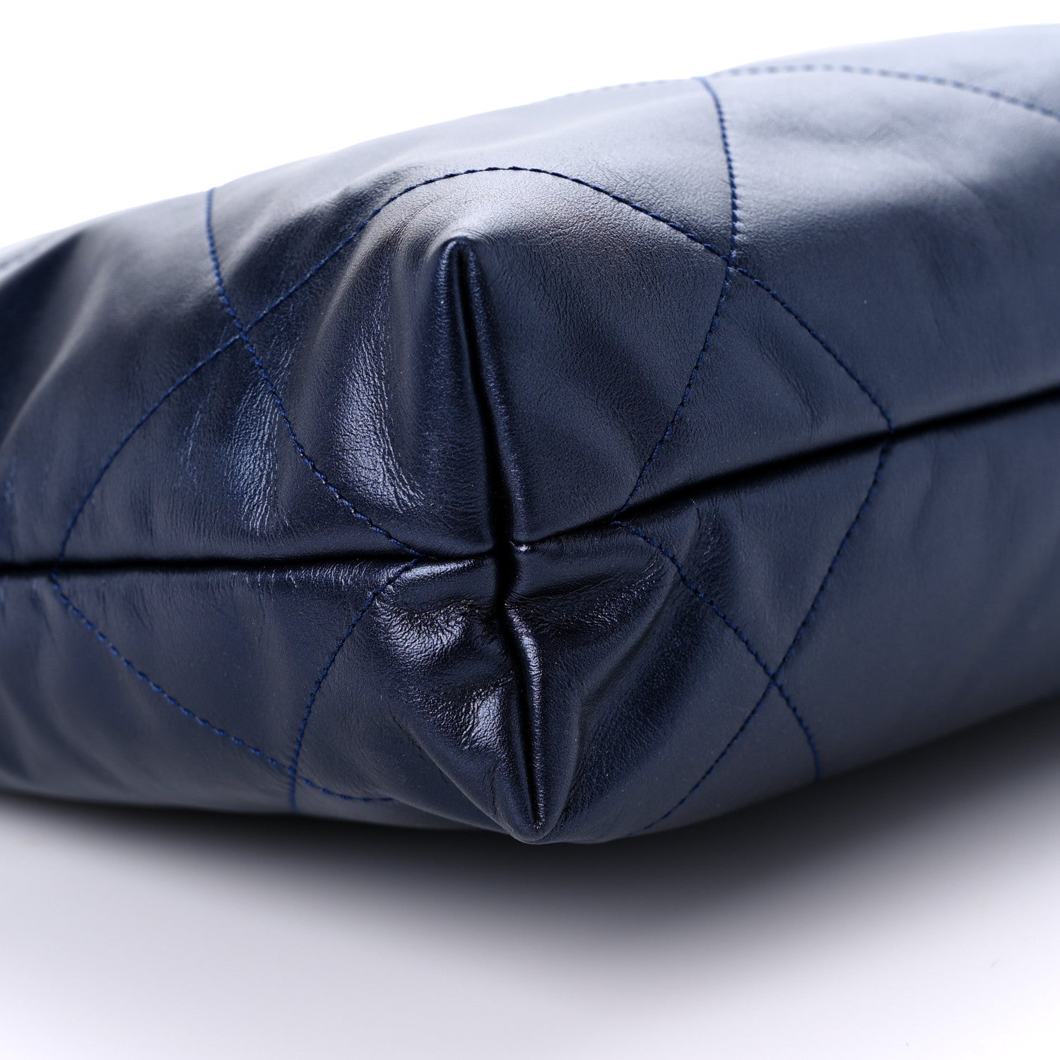 Chanel Metallic Calfskin Quilted Small Chanel 22 Navy Blue 9 of 11