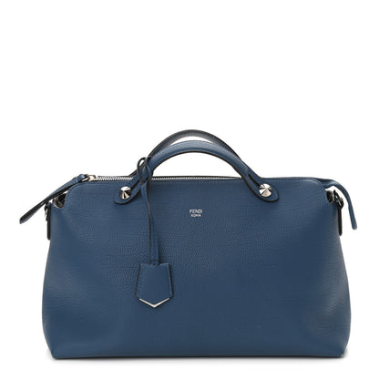 Fendi Vitello Camargue Large By The Way Boston Bag Blue 1 of 9