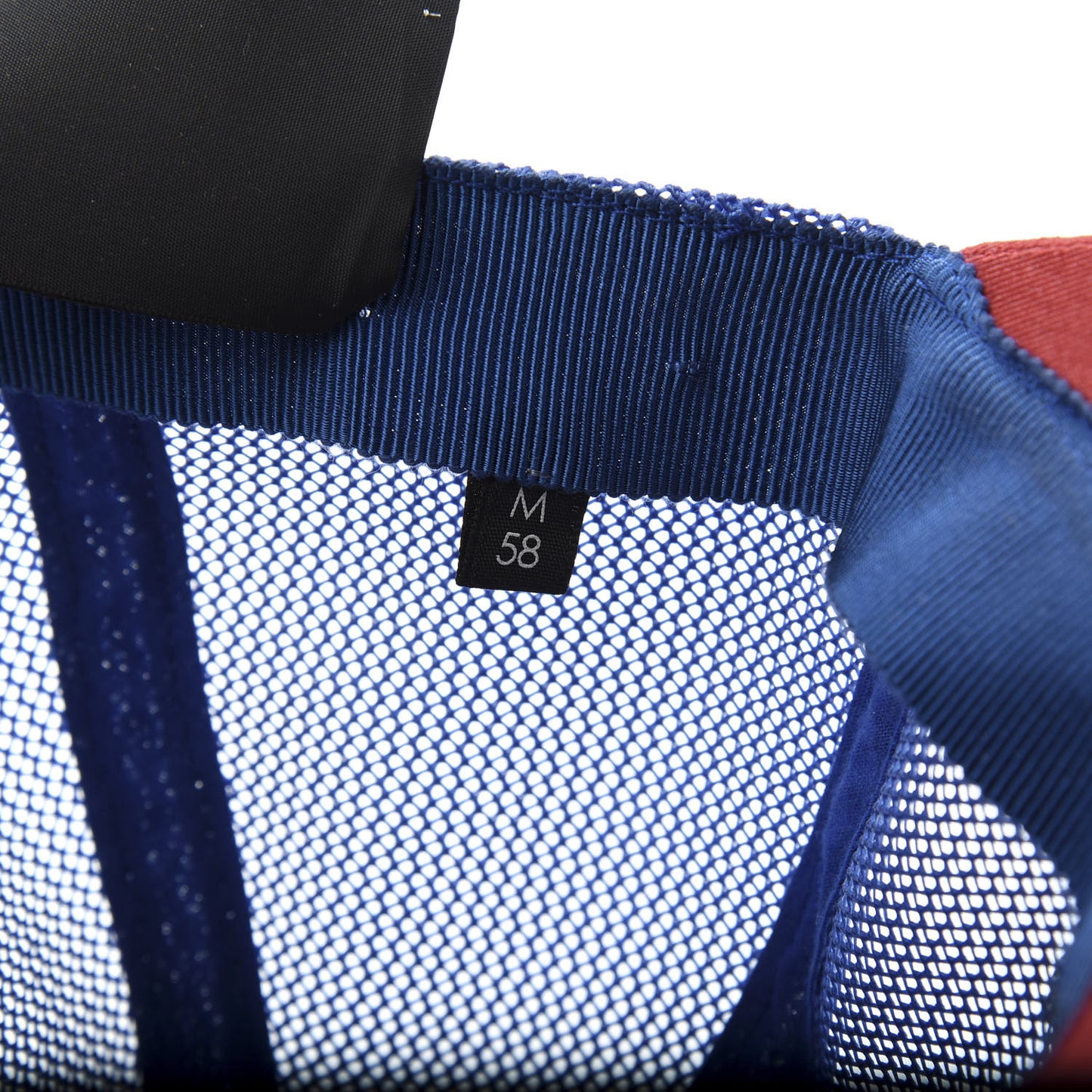 Mesh Game Logo Baseball Hat M Blue Red