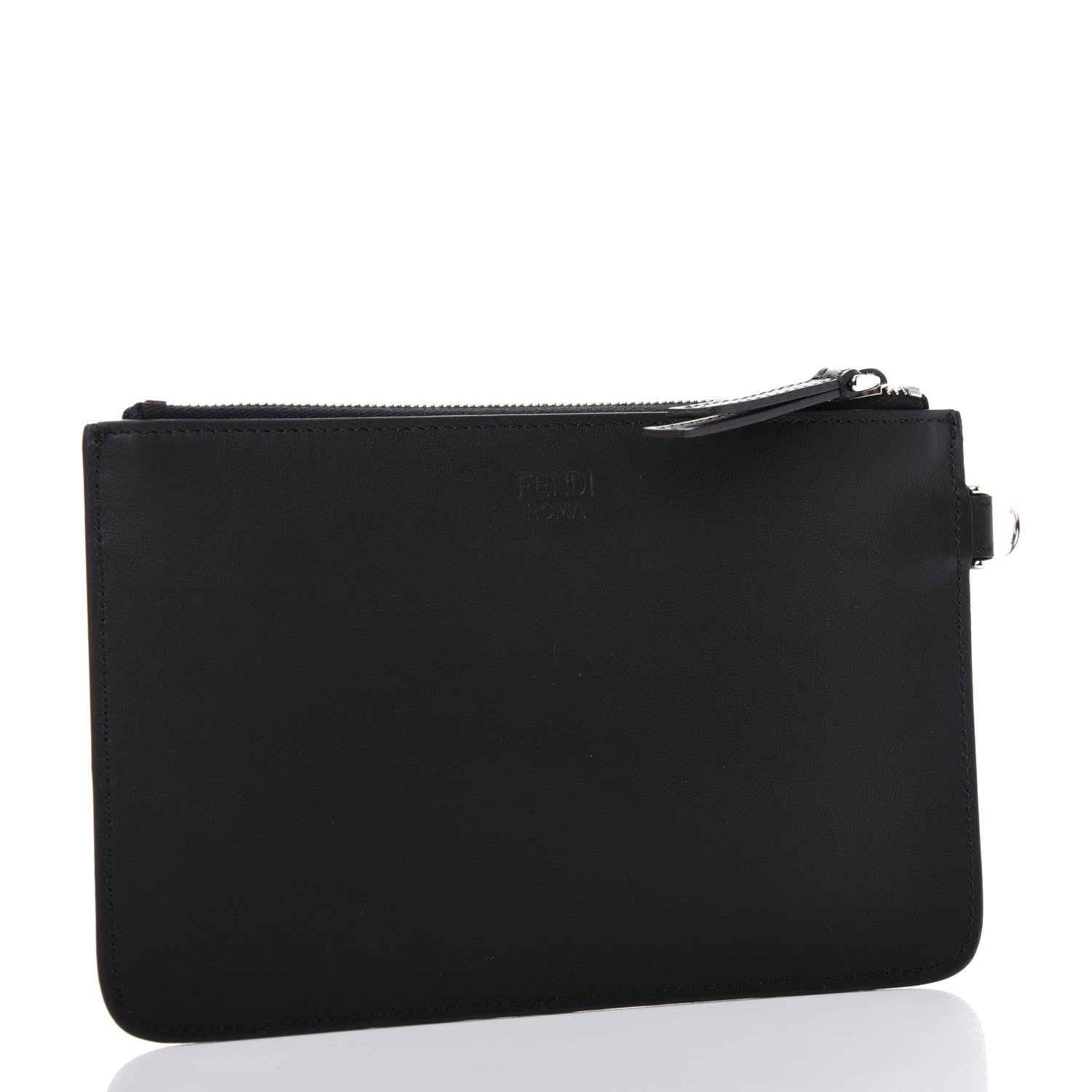Fendi Vitello Century Vocabulary Love Pouch Black Multicolor 3 of 8