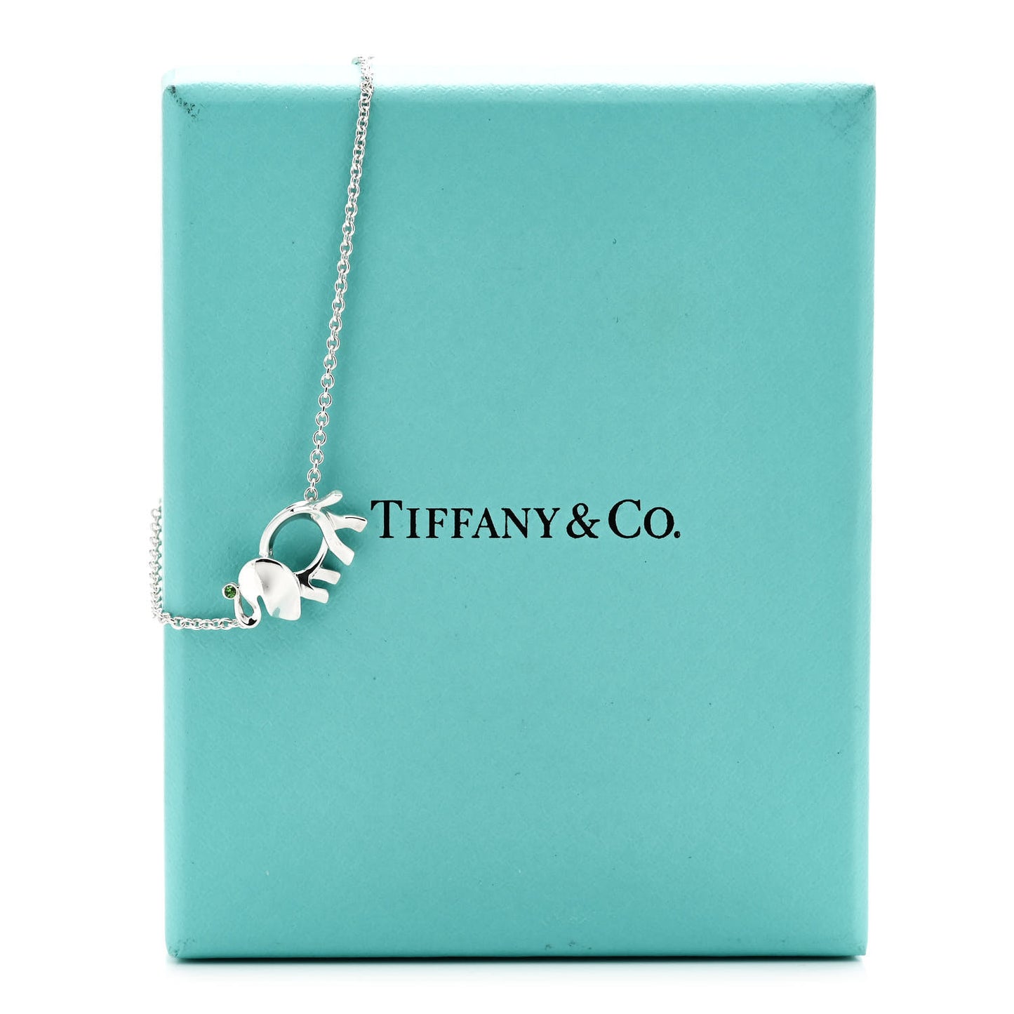 Sterling Silver Tsavorite Save the Wild Elephant Bracelet