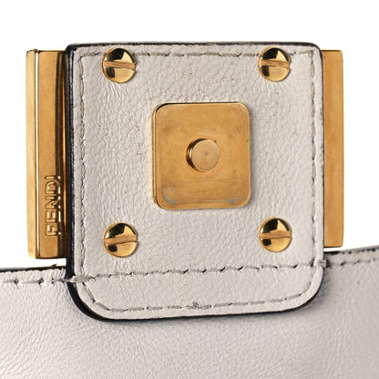 Fendi Nappa FF 1974 Embossed Mini Baguette White 15 of 20