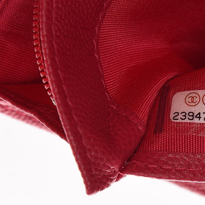 Chanel Caviar Quilted Boy Yen Wallet Fuchsia 8 of 14