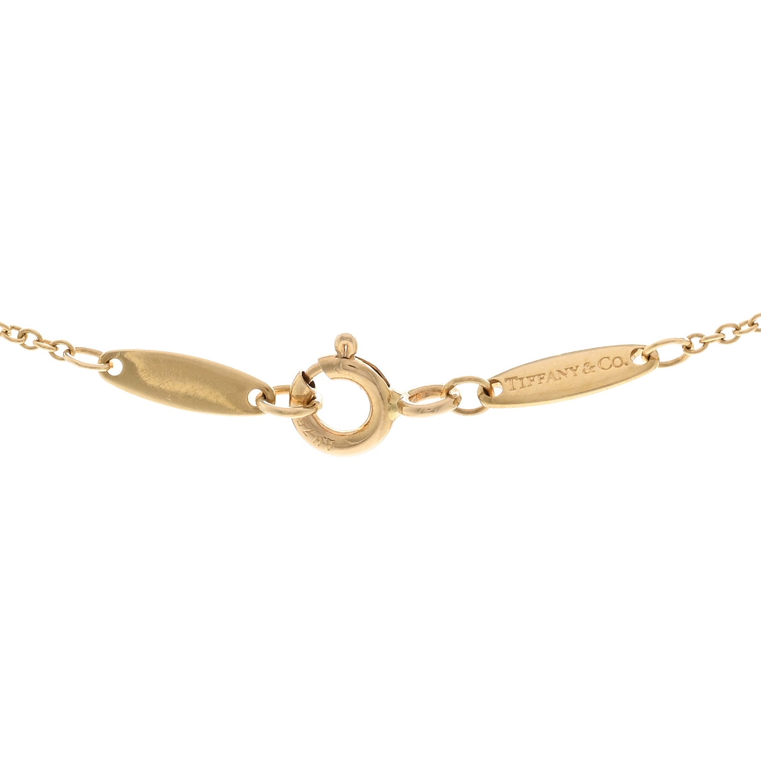 Tiffany 18K Yellow Gold Elsa Peretti Diamonds by the Yard 3 Station Necklace 4 of 4