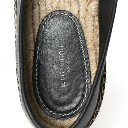Louis Vuitton Monogram Calfskin Starboard Espadrille Flats 38 Black 8 of 9