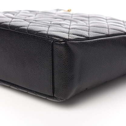Chanel Caviar Quilted Petit Shopping Tote PST Black 8 of 9