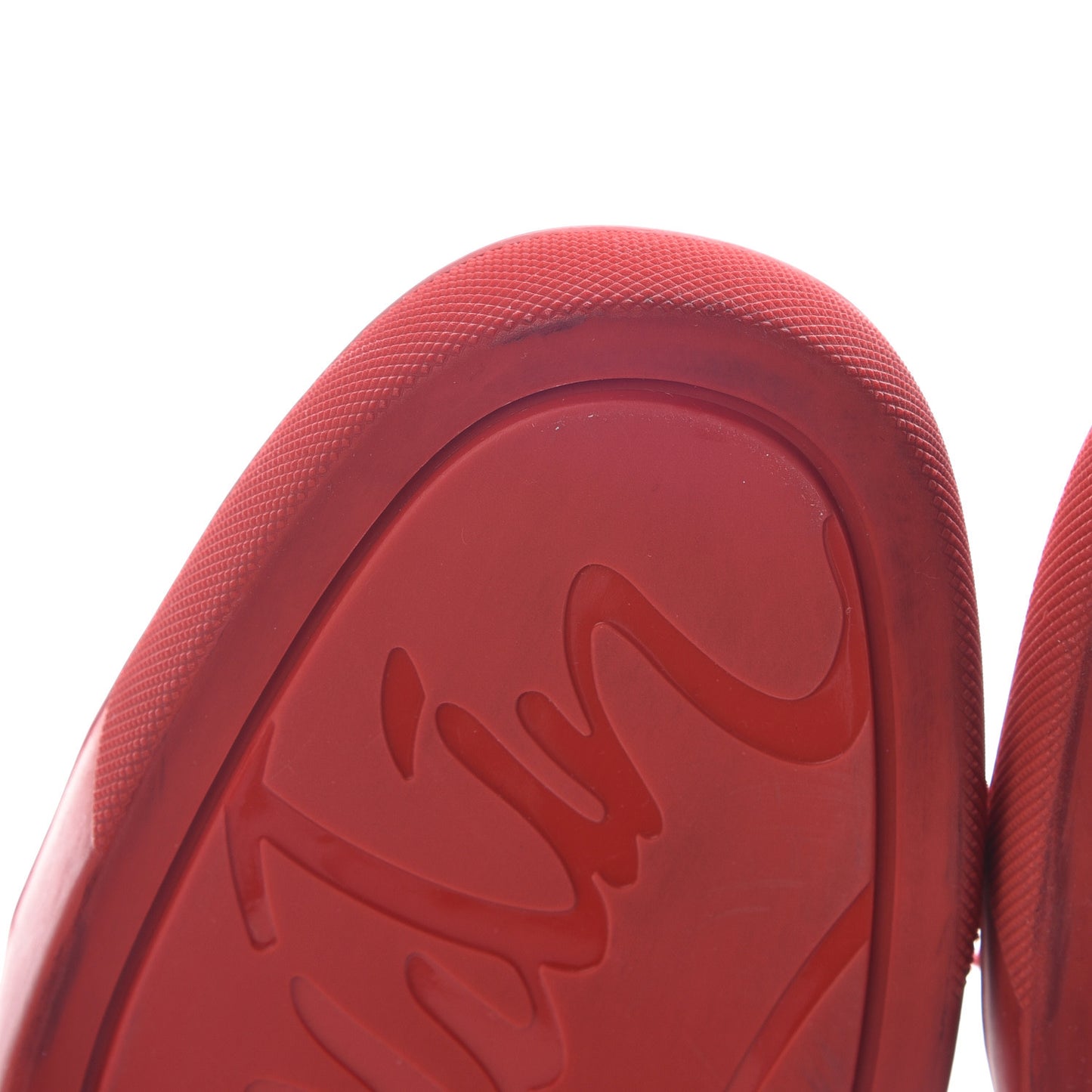 Veau Velours Strass Mens Louis Flat Sneakers 41 Red