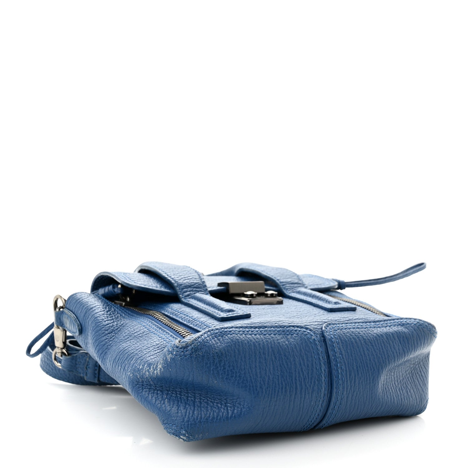 3.1 Phillip Lim Textured Calfskin Mini Pashli Satchel Cerulean 3 of 11