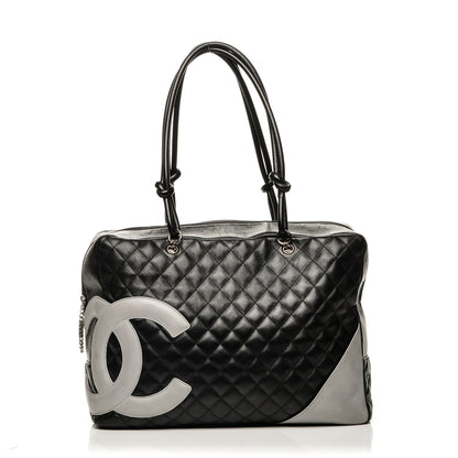 Chanel Calfskin Quilted Large Cambon Bag Black 1 of 8