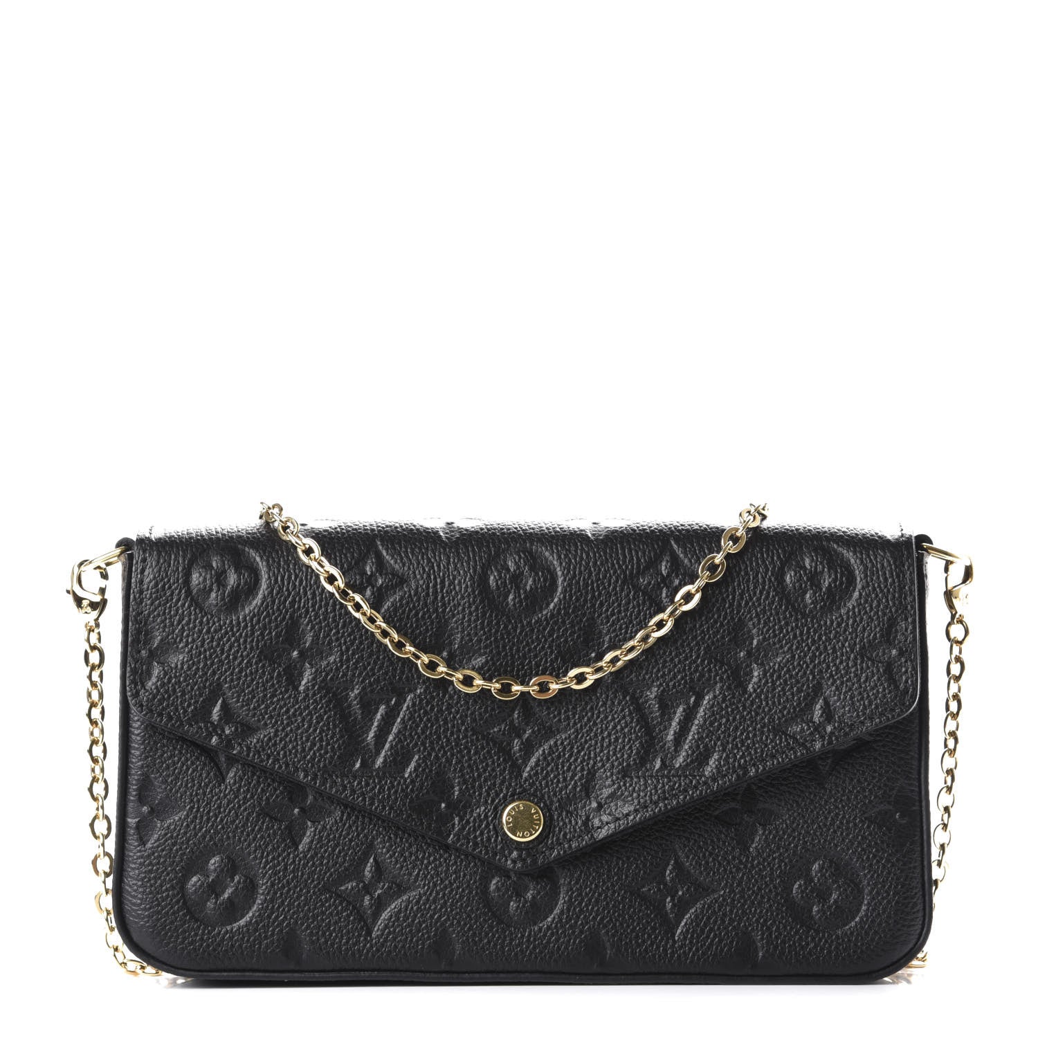 Louis Vuitton Empreinte Pochette Felicie Chain Wallet Black 1 of 11