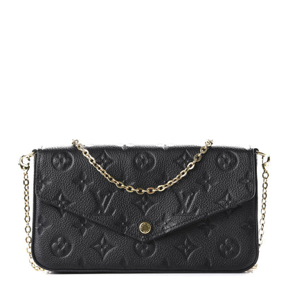 Louis Vuitton Empreinte Pochette Felicie Chain Wallet Black 1 of 11