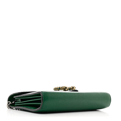 Gucci Calfskin Mini Dionysus Chain Wallet Emerald 4 of 13