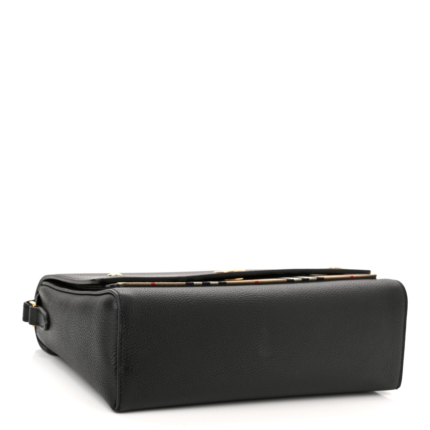 Grainy Calfskin Vintage Check Note Crossbody Bag Black