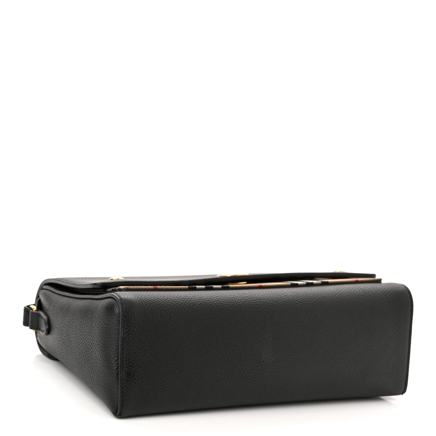 Burberry Grainy Calfskin Vintage Check Note Crossbody Bag Black 4 of 10