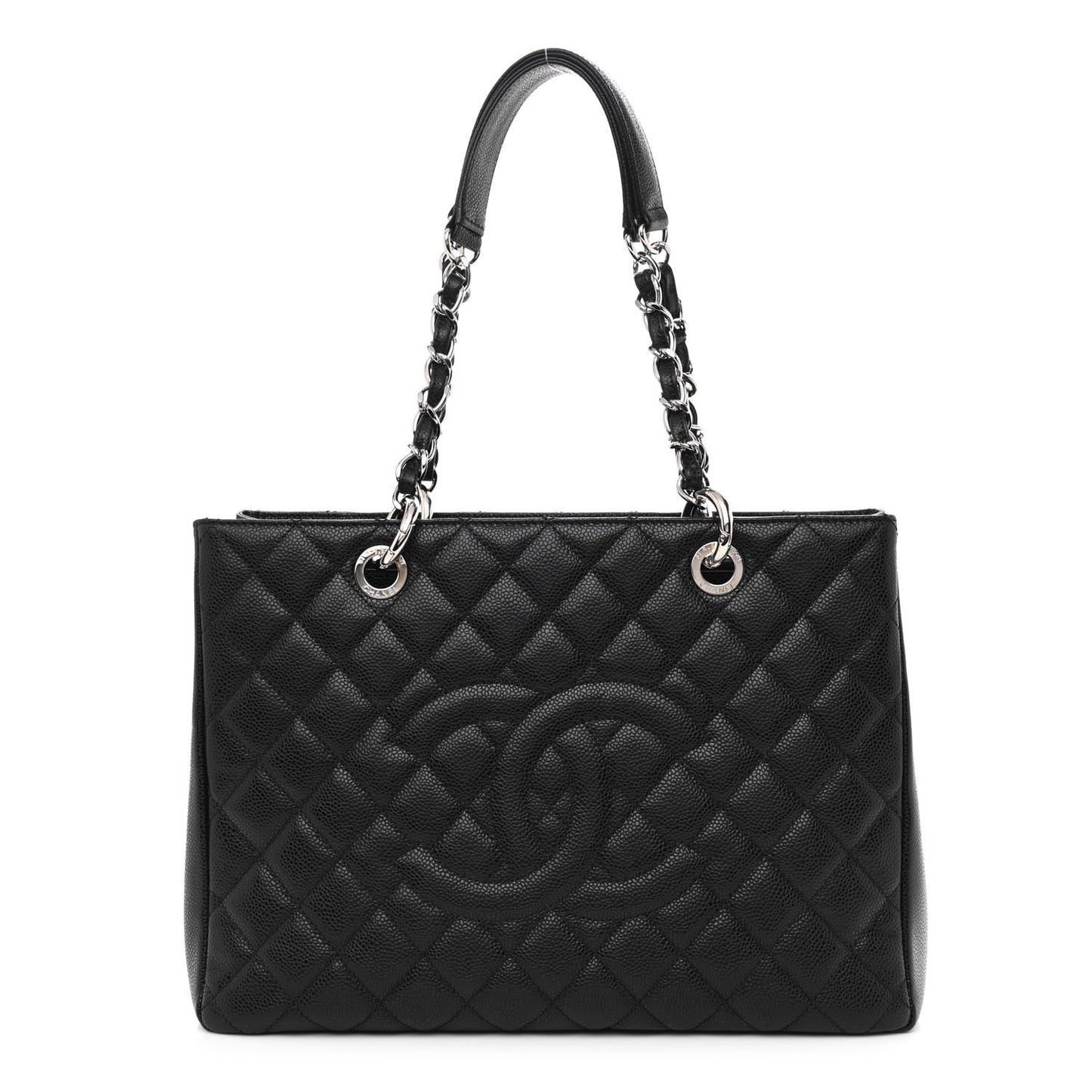 Caviar Quilted Grand Shopping Tote GST Black
