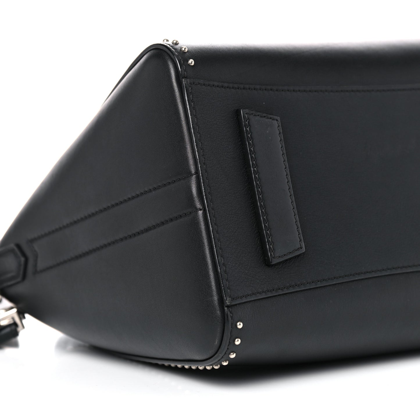 Calfskin Small Studded Antigona Black