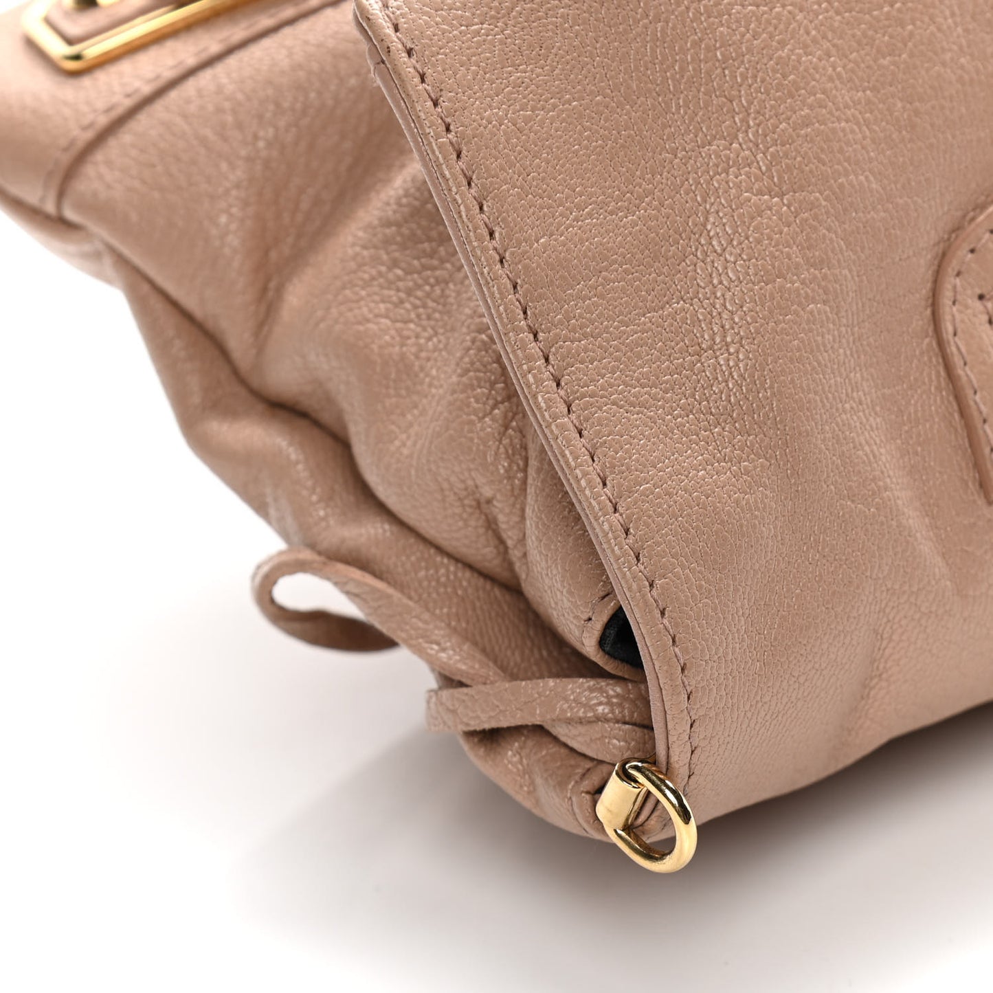 Agneau Giant 12 Gold Hardware Envelope Strap Clutch Rose Bonbon