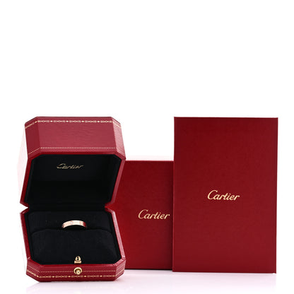 Cartier 18K Pink Gold Diamond 4mm LOVE Wedding Band Ring 54 6.75 5 of 5