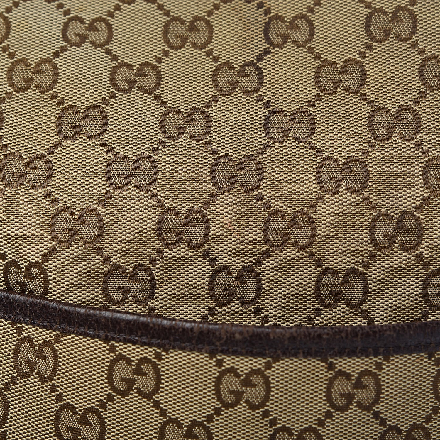 Gucci Monogram Natural Pigskin Large Diaper Bag Beige Ebony Cocoa Dark Chocolate 10 of 12