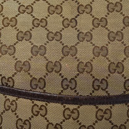 Gucci Monogram Natural Pigskin Large Diaper Bag Beige Ebony Cocoa Dark Chocolate 10 of 12