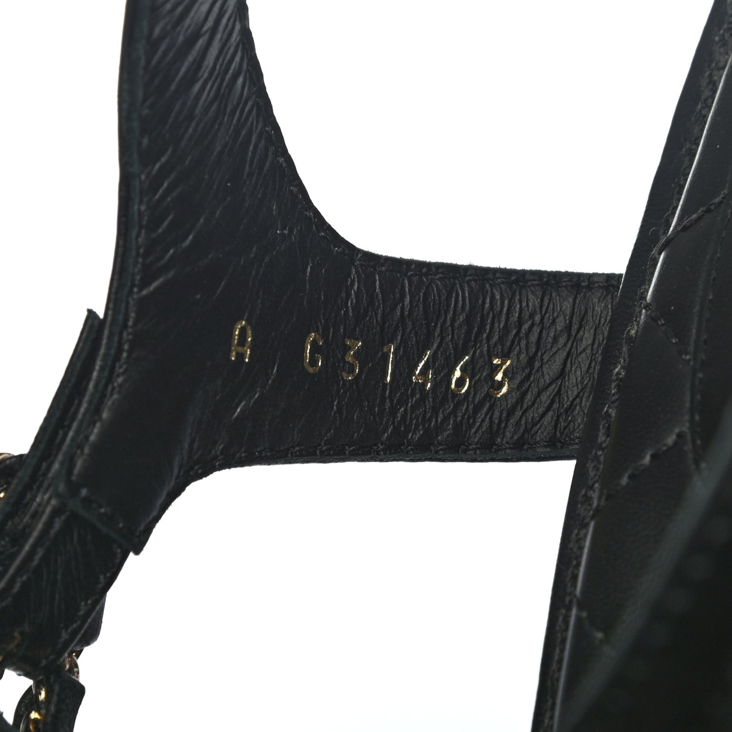 Lambskin Chain CC Logo Thong Sandals 40.5 Black