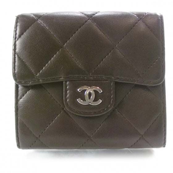 Chanel Lambskin Quilted Compact Wallet Brown 1 of 5