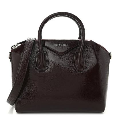 Givenchy Crinkled Patent Calfskin Small Antigona Aubergine 1 of 10