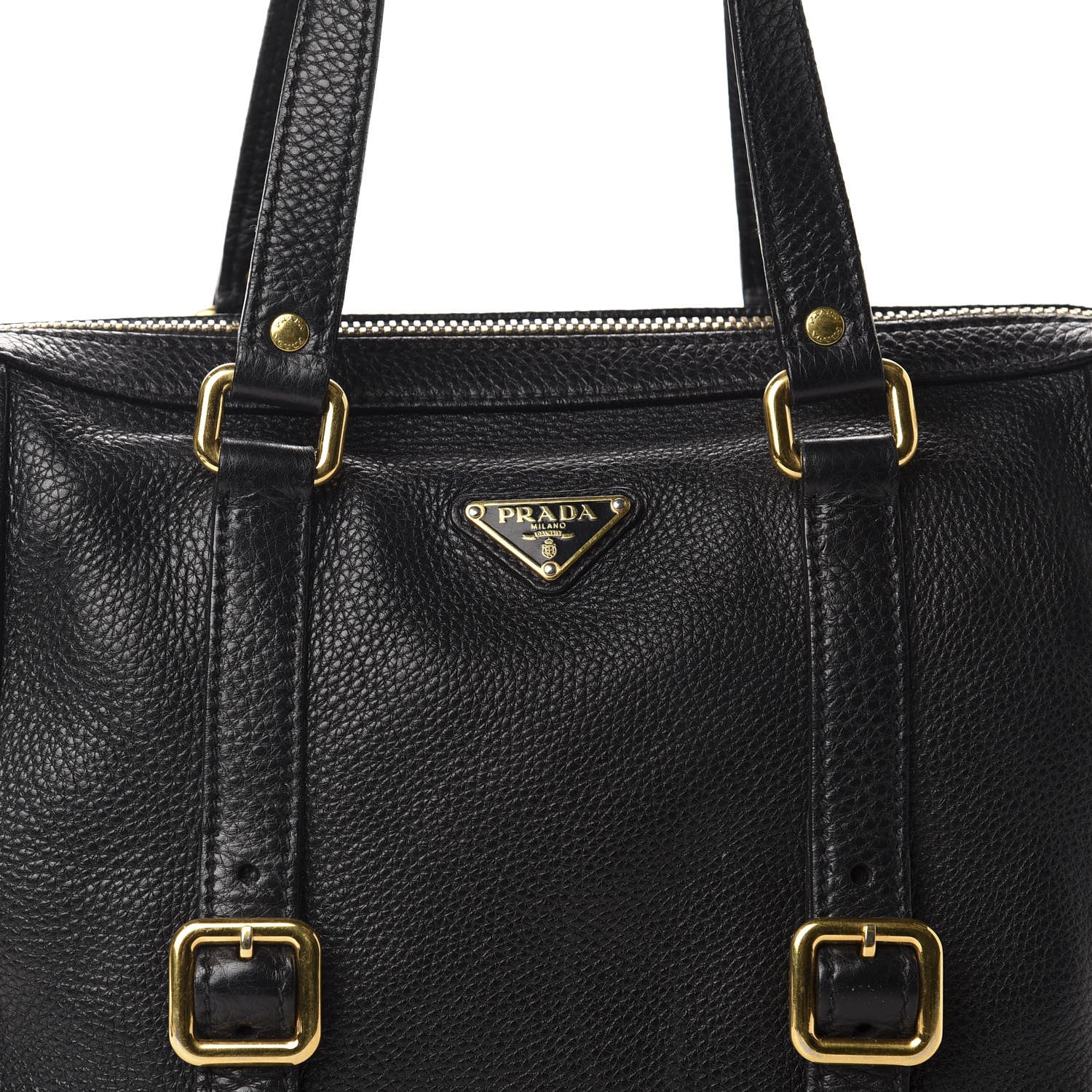 Prada Vitello Daino Satchel Black 16 of 16