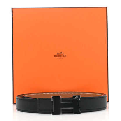 Hermes Swift Epsom Enamel 24mm Mini Constance H Belt 85 34 Black Gold 5 of 5