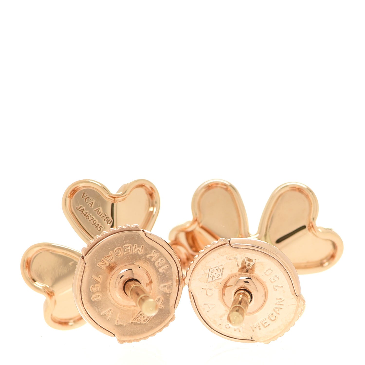 Van Cleef & Arpels 18K Yellow Gold Diamond Mini Frivole Earrings 4 of 6