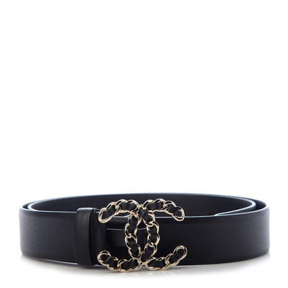 Chanel Lambskin CC Chain Belt 84 34 Black 1 of 7