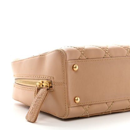 Chanel Calfskin Wild Stitch Top Handle Bag Beige 11 of 13