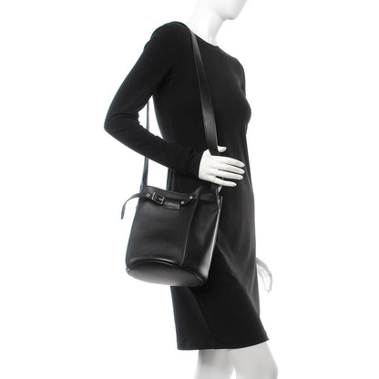 Celine Smooth Calfskin Long Strap Big Bucket Bag Black 2 of 5