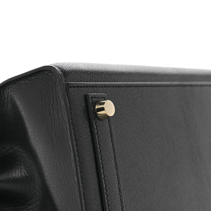 Hermes Chevre Chamkila Birkin Sellier 25 Bambou Black 6 of 31