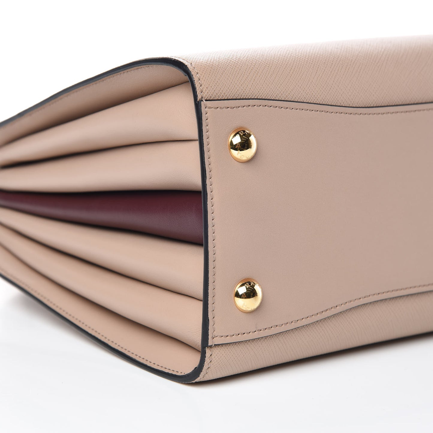 Saffiano City Calfskin Bibliothèque Top Handle Cammeo Granato