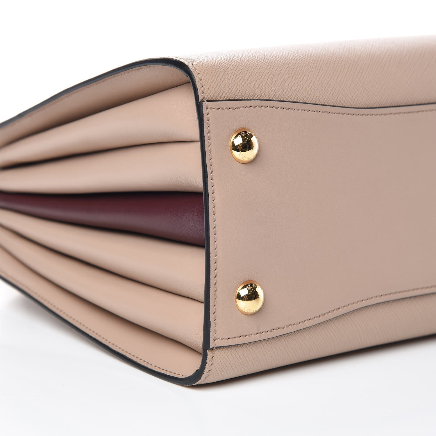 Prada Saffiano City Calfskin Bibliothèque Top Handle Cammeo Granato 5 of 9