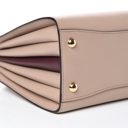 Prada Saffiano City Calfskin Bibliothèque Top Handle Cammeo Granato 5 of 9
