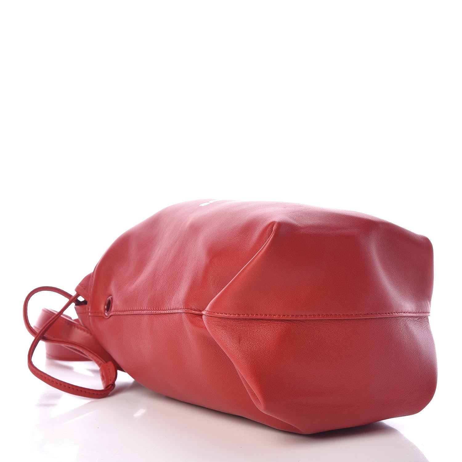 Saint Laurent Lambskin Teddy Drawstring Bag Eros Red 5 of 12