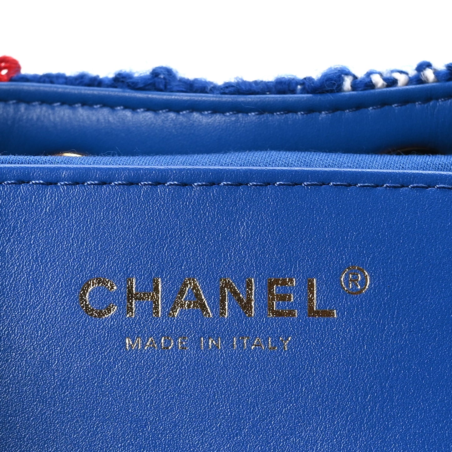 Tweed Quilted Small Chanel 25 Handbag Red White Blue