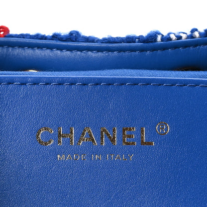 Chanel Tweed Quilted Small Chanel 25 Handbag Red White Blue 5 of 10