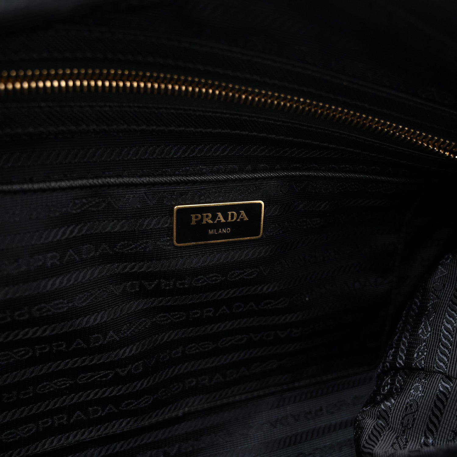 Prada Saffiano Tessuto Nylon Shopping Tote Black 6 of 11