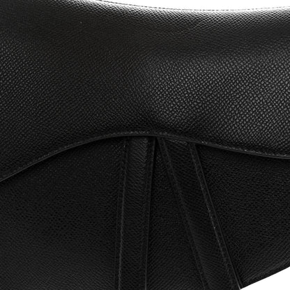 Christian Dior Grained Calfskin Saddle Bag Black 7 of 9