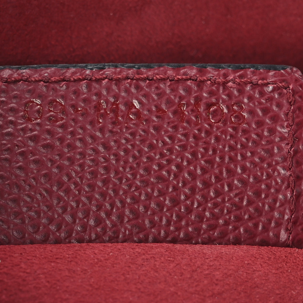 Grained Calfskin Saddle Bag Red