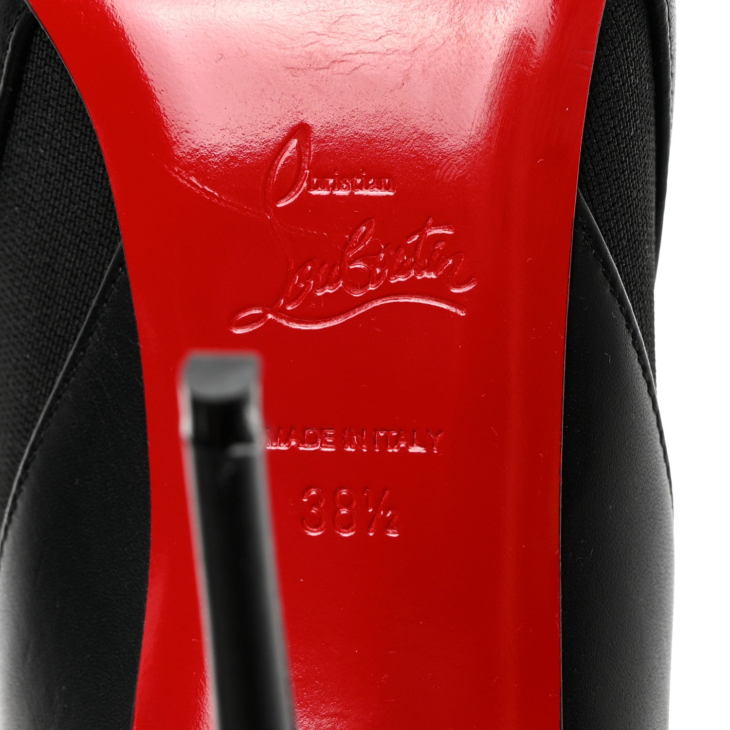 Christian Louboutin Calfskin Chelsea Chick 100 Stiletto Boots 38.5 Black 7 of 7