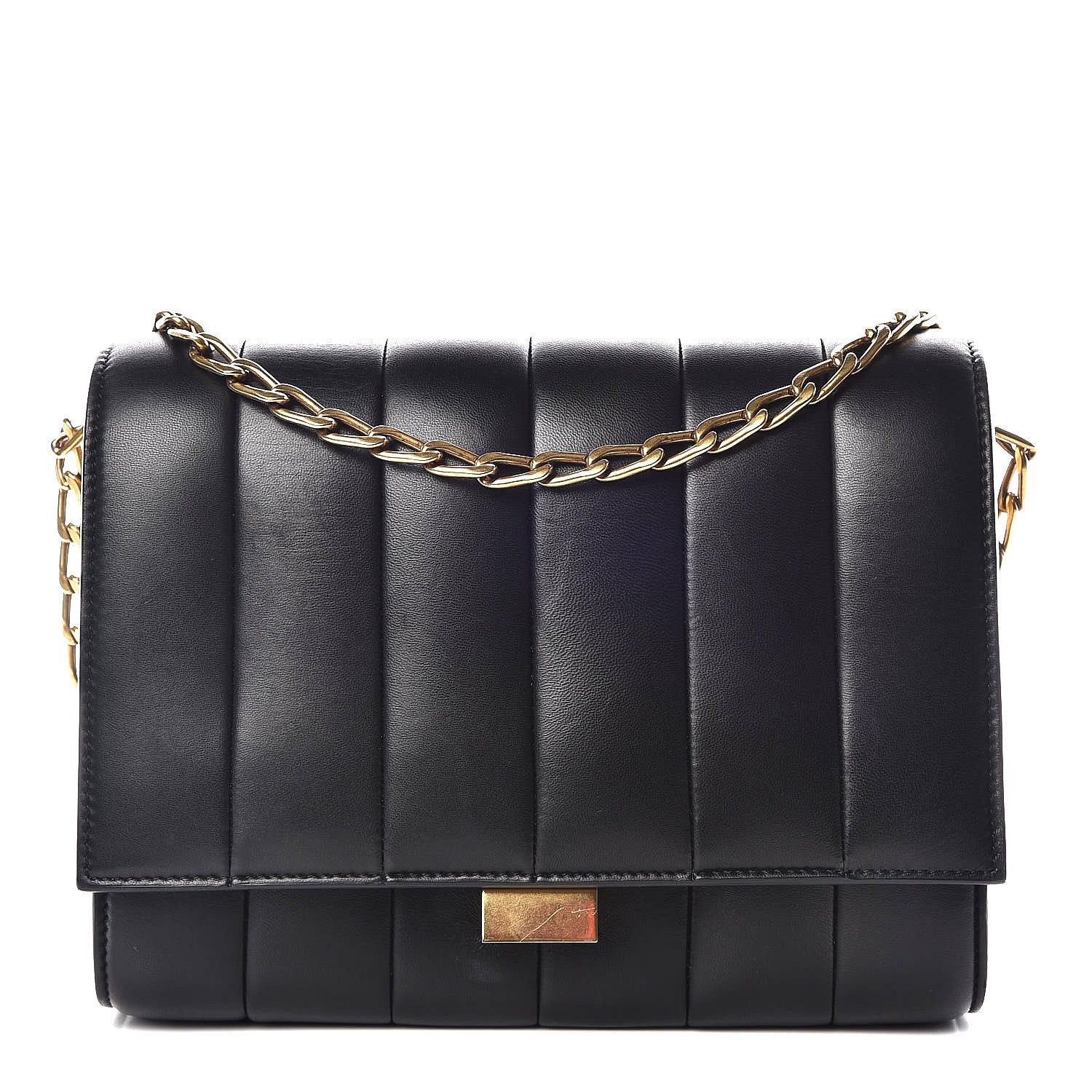 Celine Lambskin Quilted Shoulder Bag Black 1 of 11