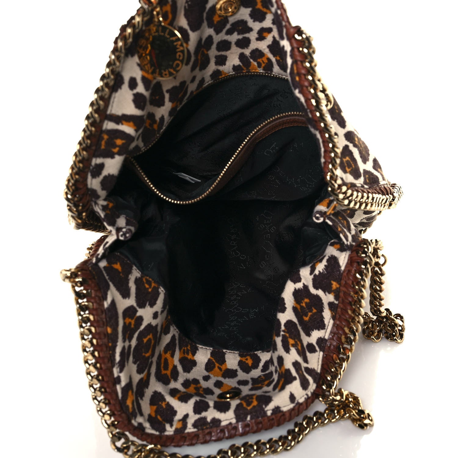 Stella McCartney Linen Leopard Small Falabella Tote 5 of 12