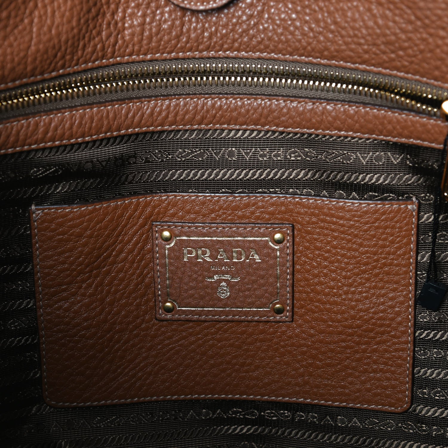 Prada Vitello Daino Shopping Tote Palissandro 5 of 9