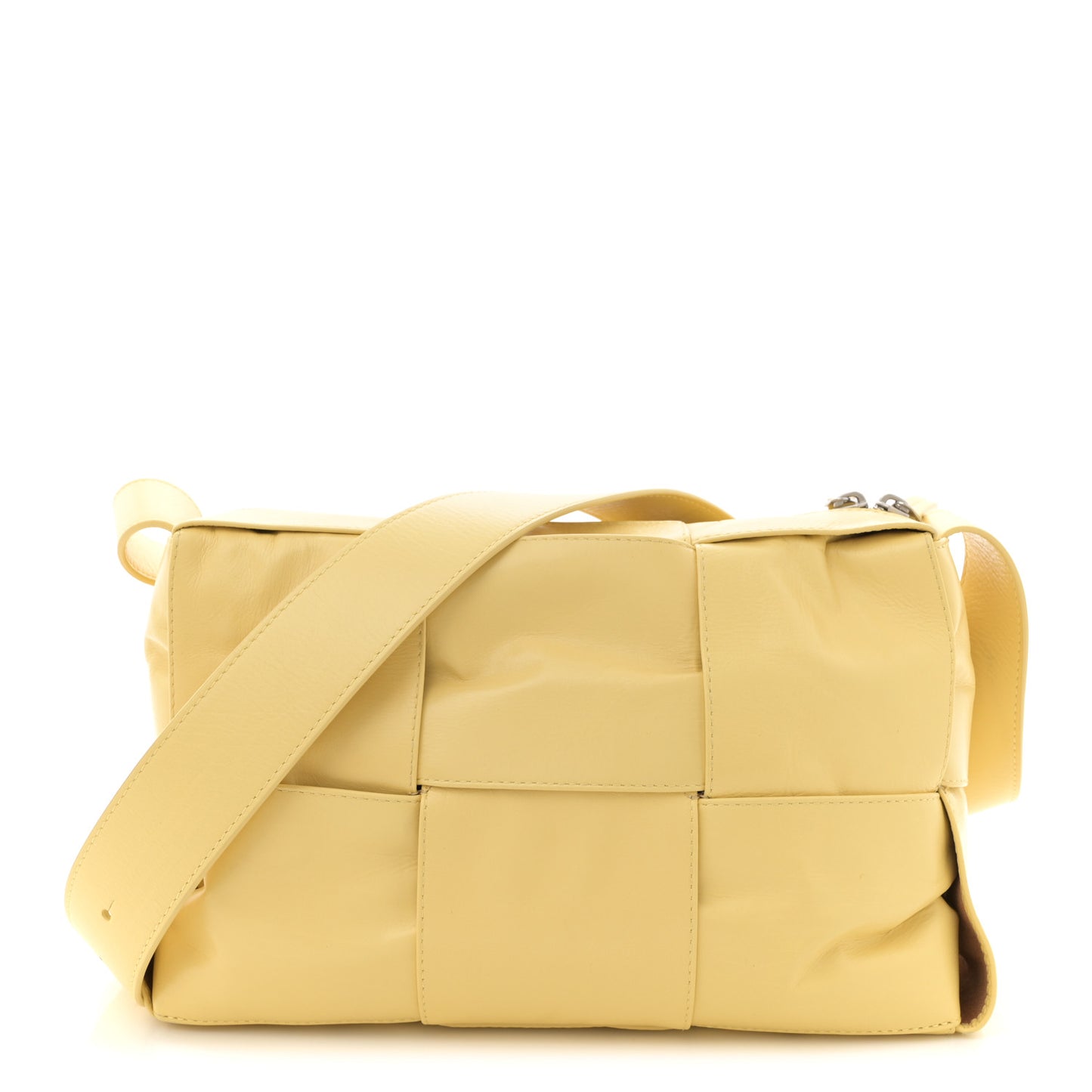 Paper Calfskin Maxi Intrecciato Arco Camera Bag Butter
